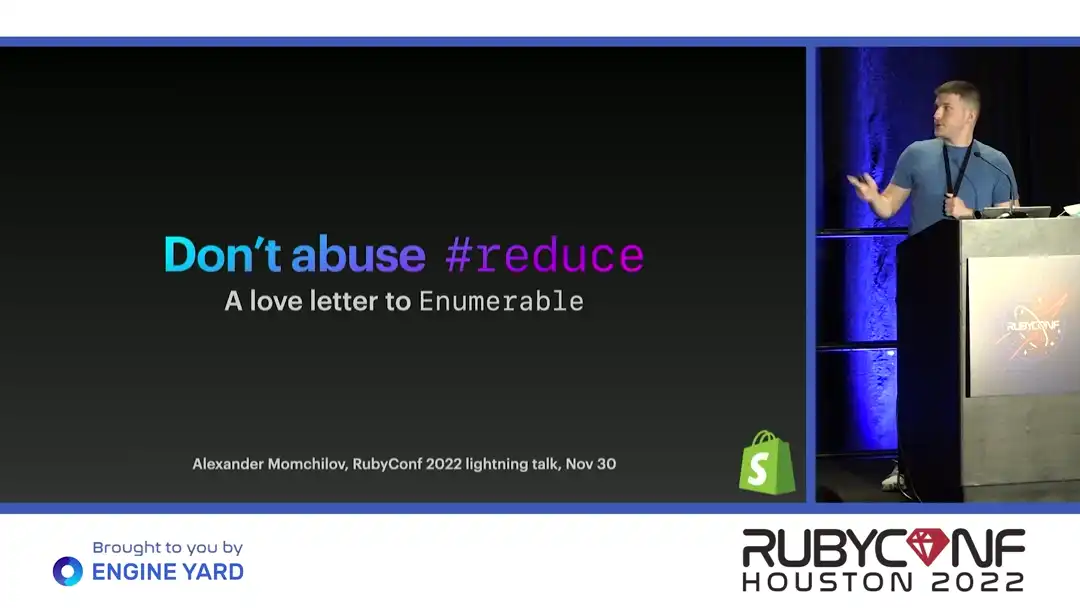 talk by Alexander Momchilov: Lightning Talk: Don't abuse #reduce