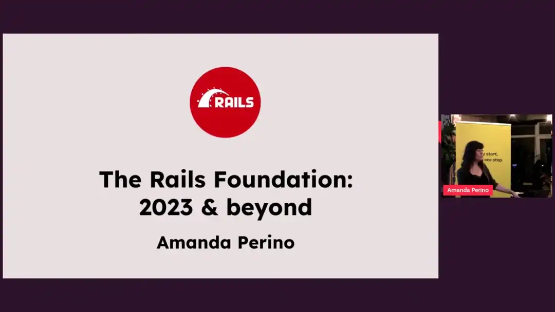talk by Amanda Perino: The Rails Foundation - what you can expect