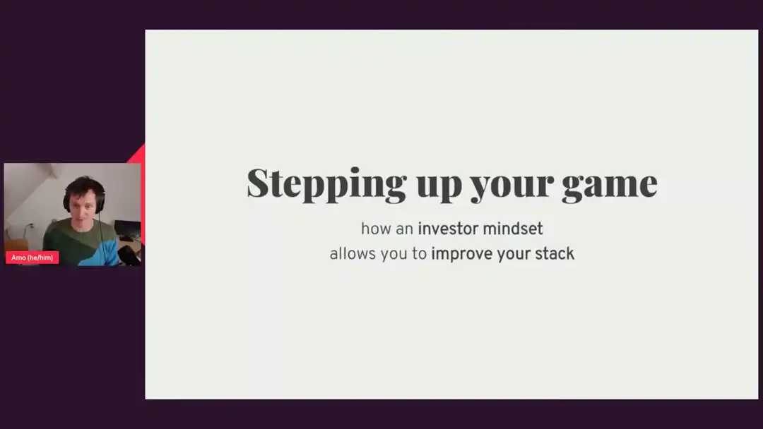 talk by Arno Fleming: Stepping up your game