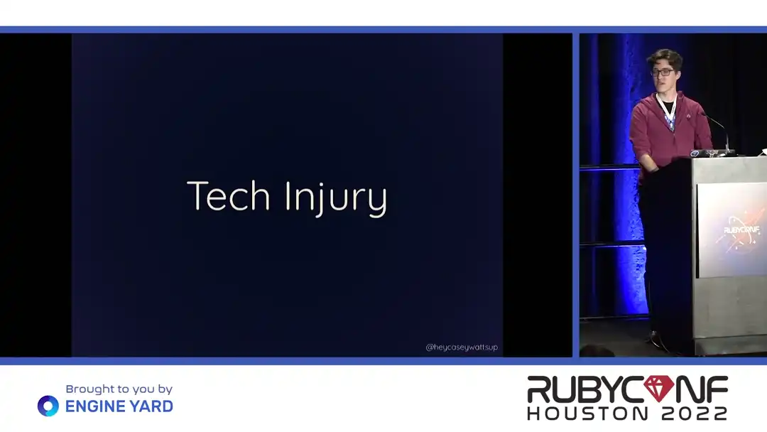 talk by Casey Watts: Lightning Talk: Tech Injury