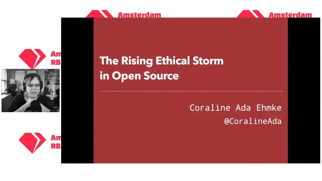 talk by Coraline Ada Ehmke: On #ethicalsource
