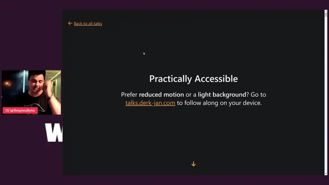talk by Derk-Jan Karrenbeld: Practically accessibility