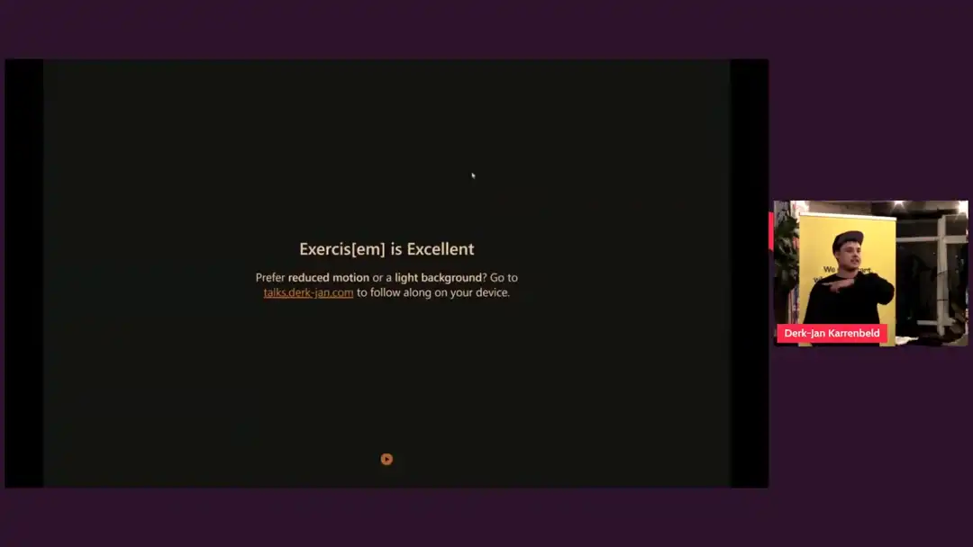 talk by Derk-Jan Karrenbeld: Exercis[em] is excellent