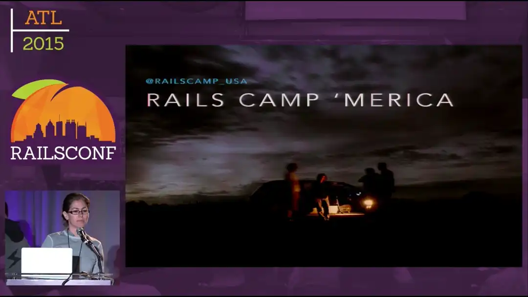 talk by Elle Meredith: Lightning Talk: Rails Camp 'merica
