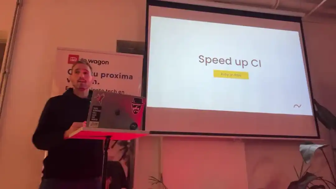 talk by Enzo Fabbiani: Speed up CI in your Ruby applications