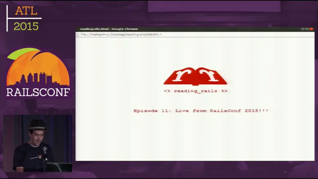 talk by Mike Virata-Stone: Lightning Talk: <% reading rails %>