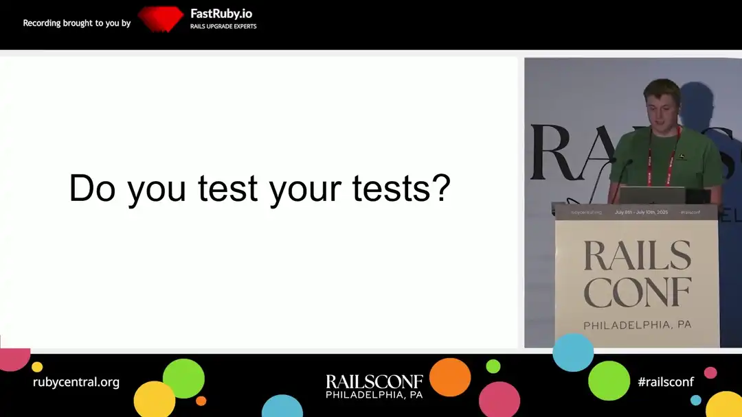 talk by Nikita Vasilevsky: Lightning Talk: Do you test your tests?