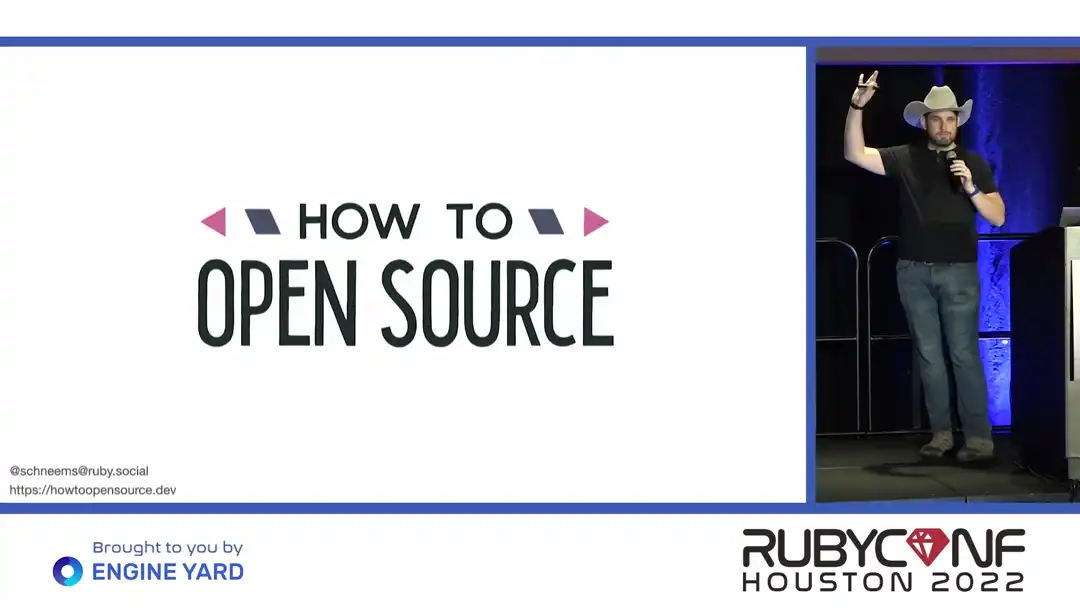 talk by Richard Schneeman: Lightning Talk: How to Open Source