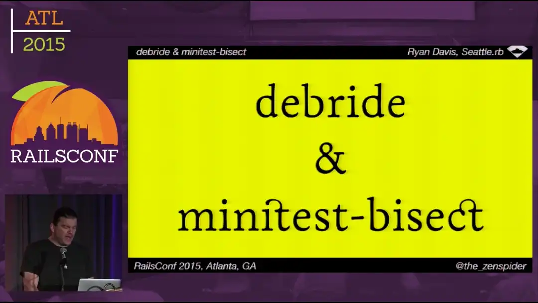 talk by Ryan Davis: Lightning Talk: debride & minitest-bisect