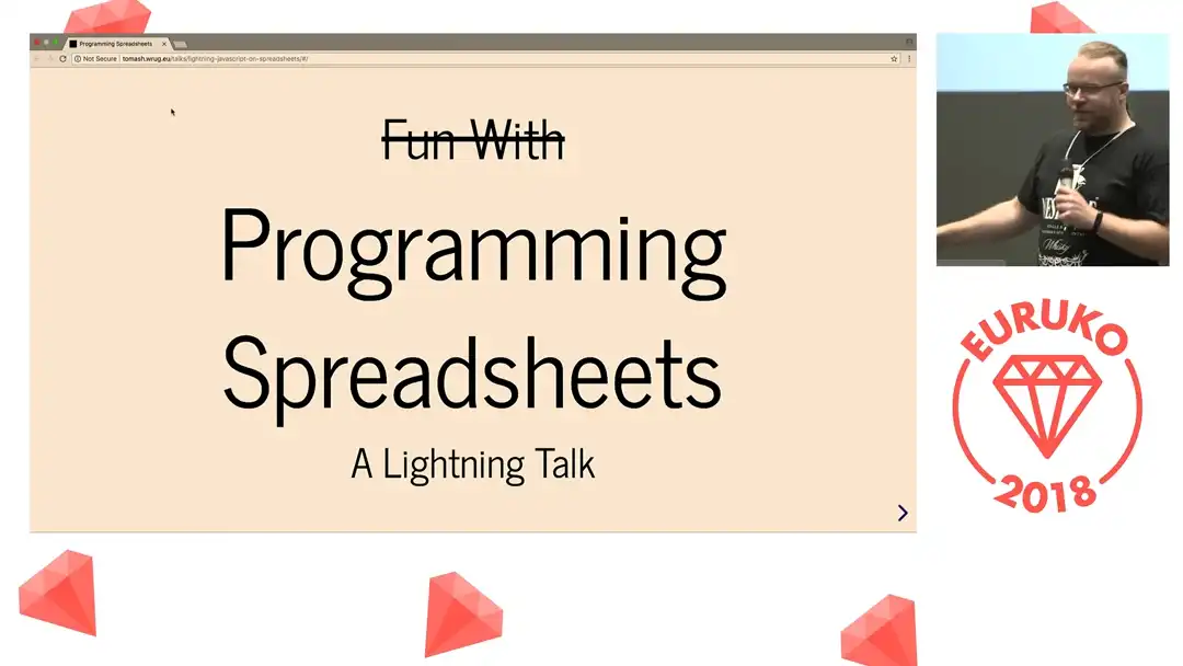 talk by Tomasz Stachewicz: Lightning Talk: Fun With Programming Spreadsheets
