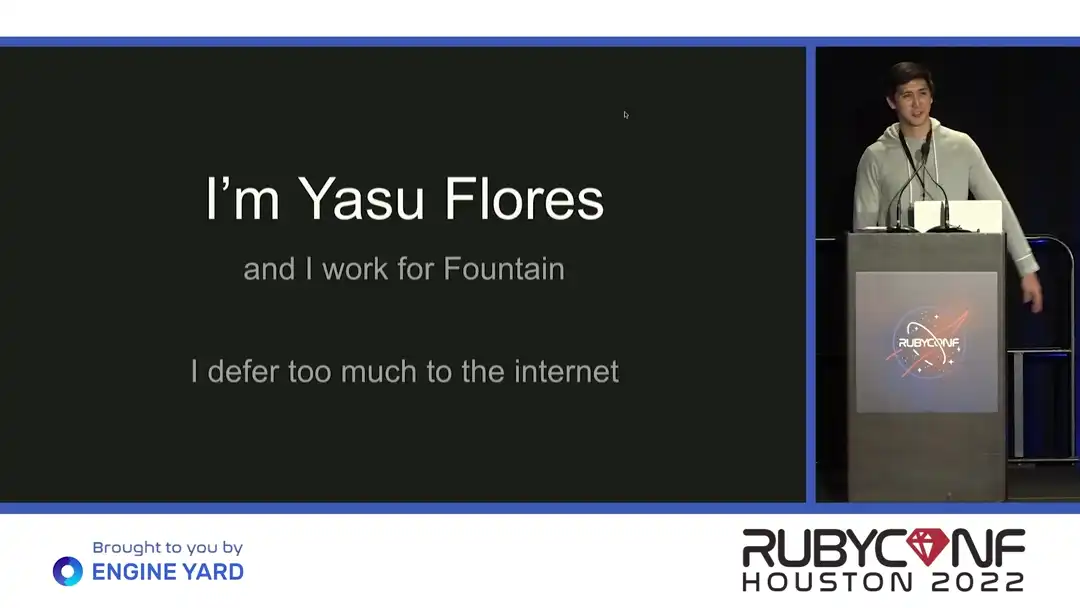 talk by Yasu Flores: Lightning Talk: I defer too much to the internet
